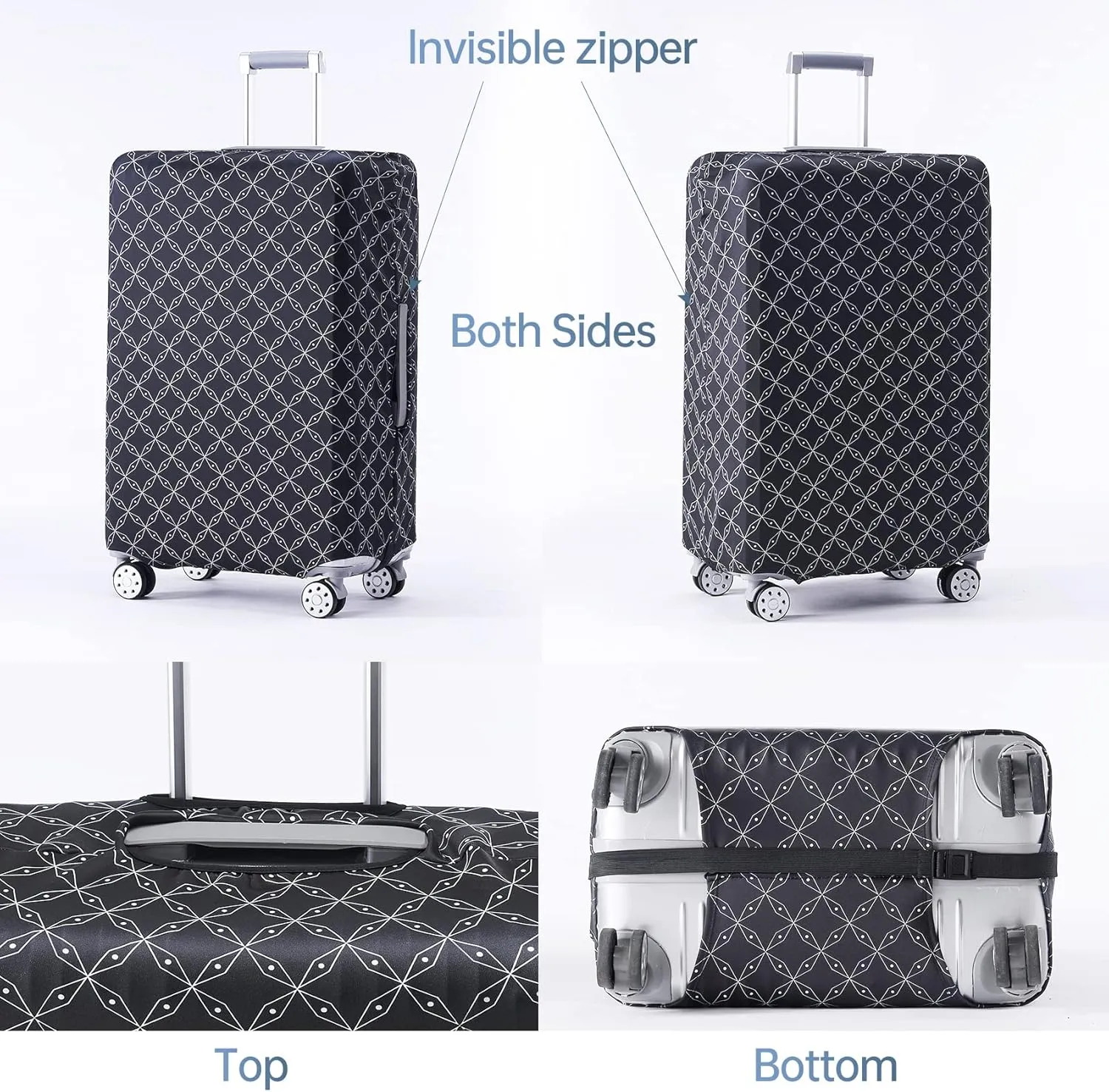 TRAVELKIN Luggage Covers For Suitcase Tsa Approved,Suitcase Cover Protector Fit 18-32 Inch Luggage