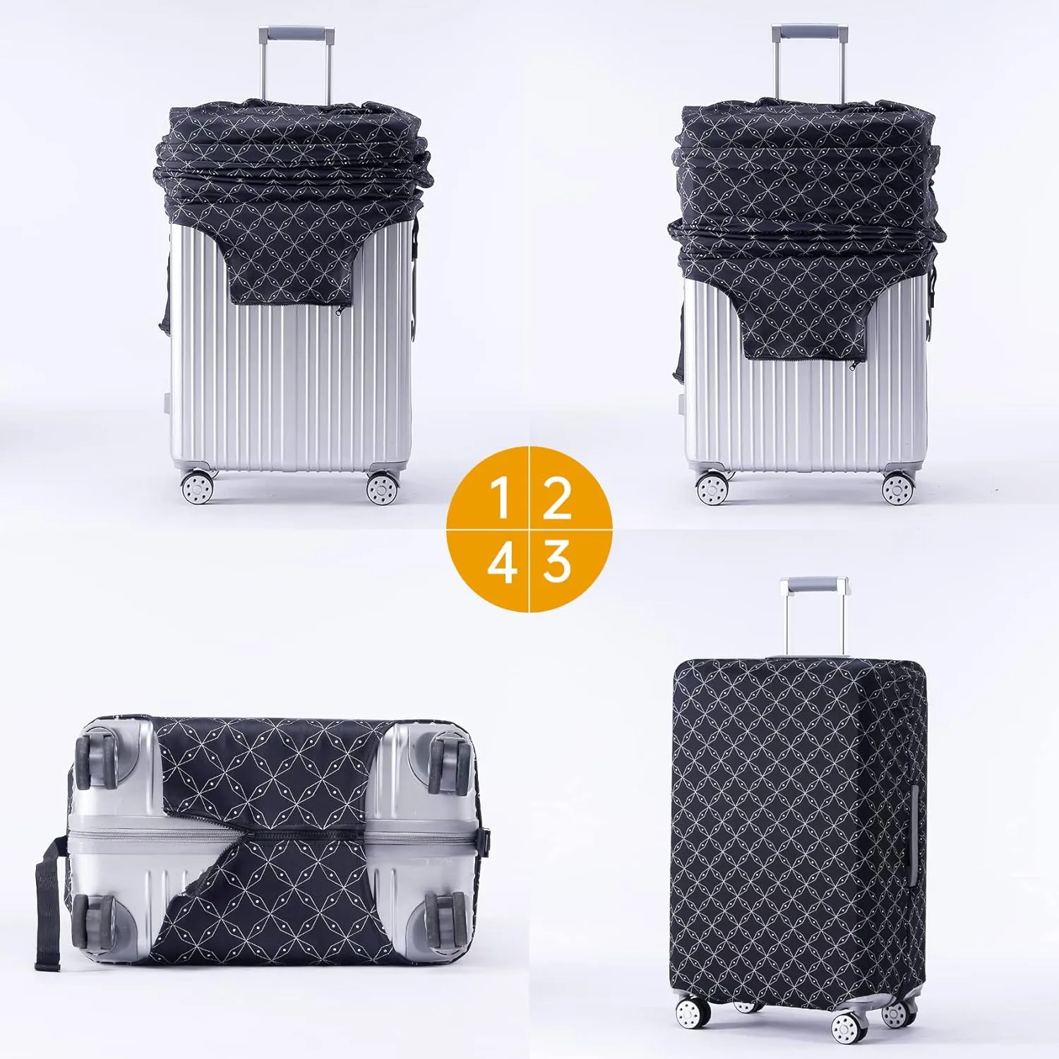 TRAVELKIN Luggage Covers For Suitcase Tsa Approved,Suitcase Cover Protector Fit 18-32 Inch Luggage