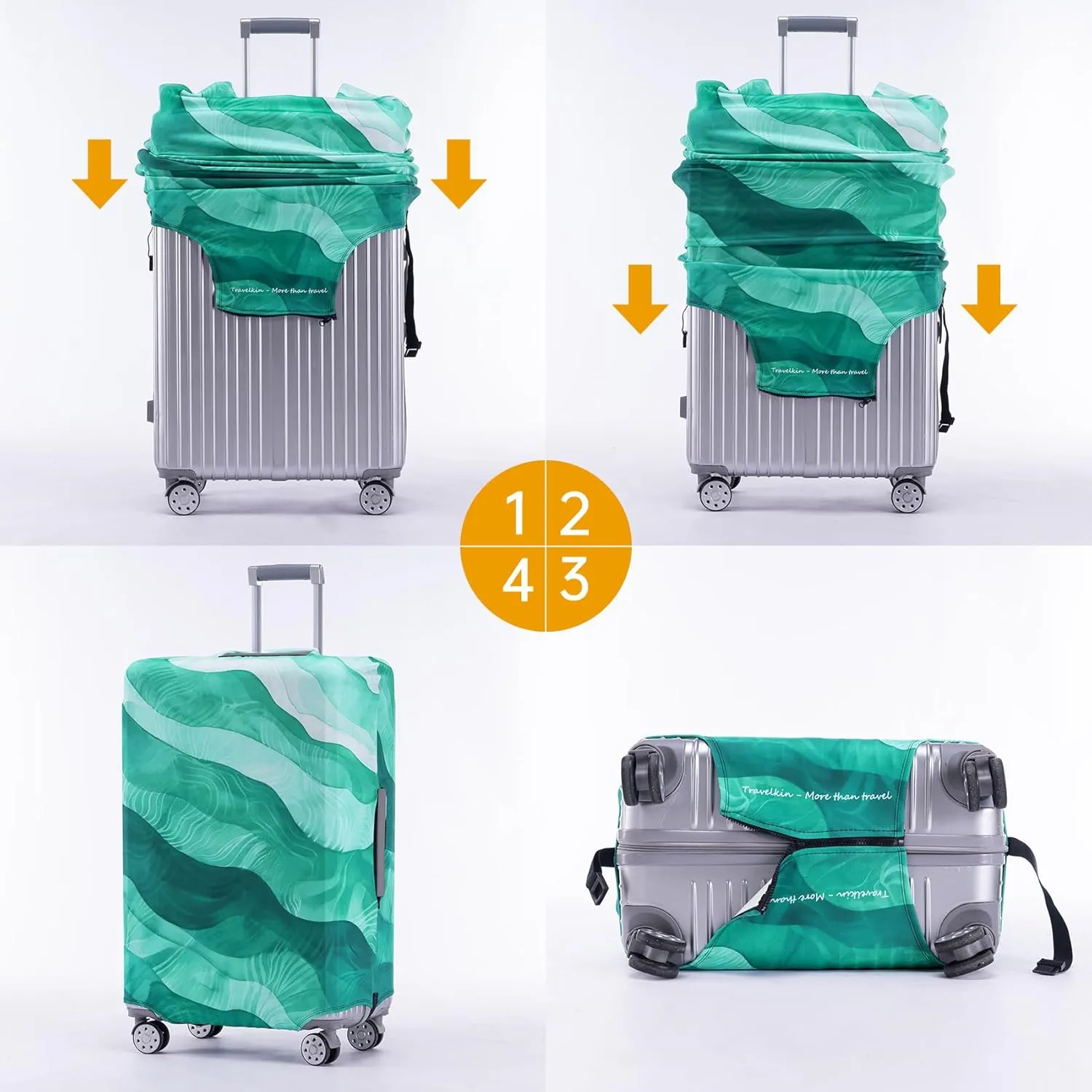 TRAVELKIN Luggage Covers For Suitcase Tsa Approved,Suitcase Cover Protector Fit 26-28 Inch Luggage