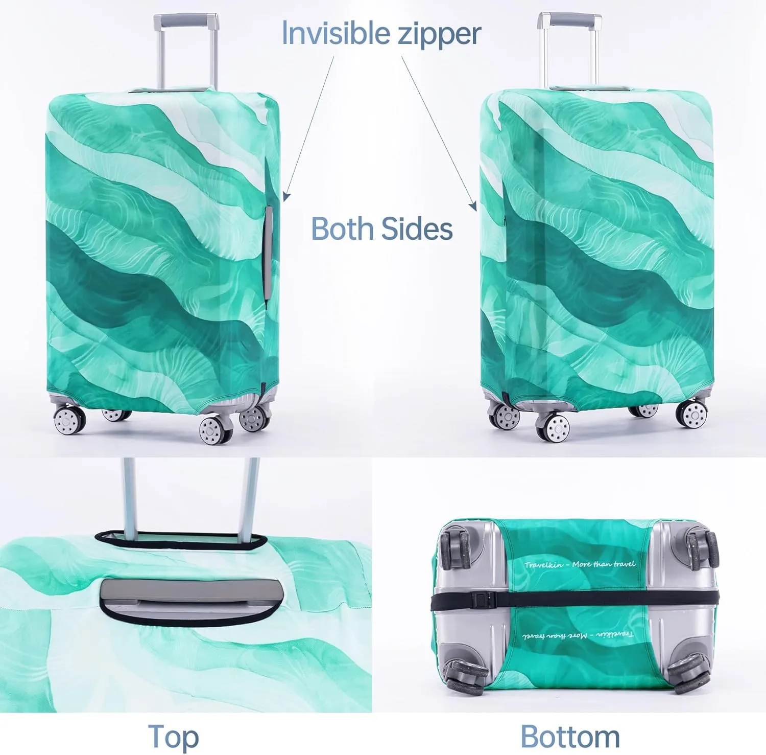 TRAVELKIN Luggage Covers For Suitcase Tsa Approved,Suitcase Cover Protector Fit 26-28 Inch Luggage