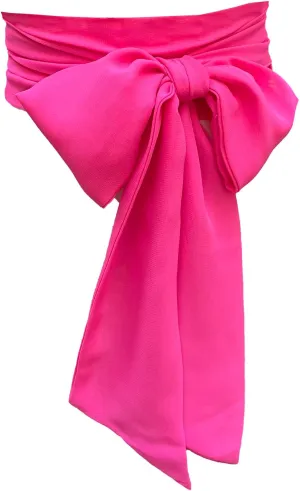 Women Chiffon Sash Corset Belt Waist Bow Tie belt 3.74" Wide for Bridal Wedding Special Occasion Dress