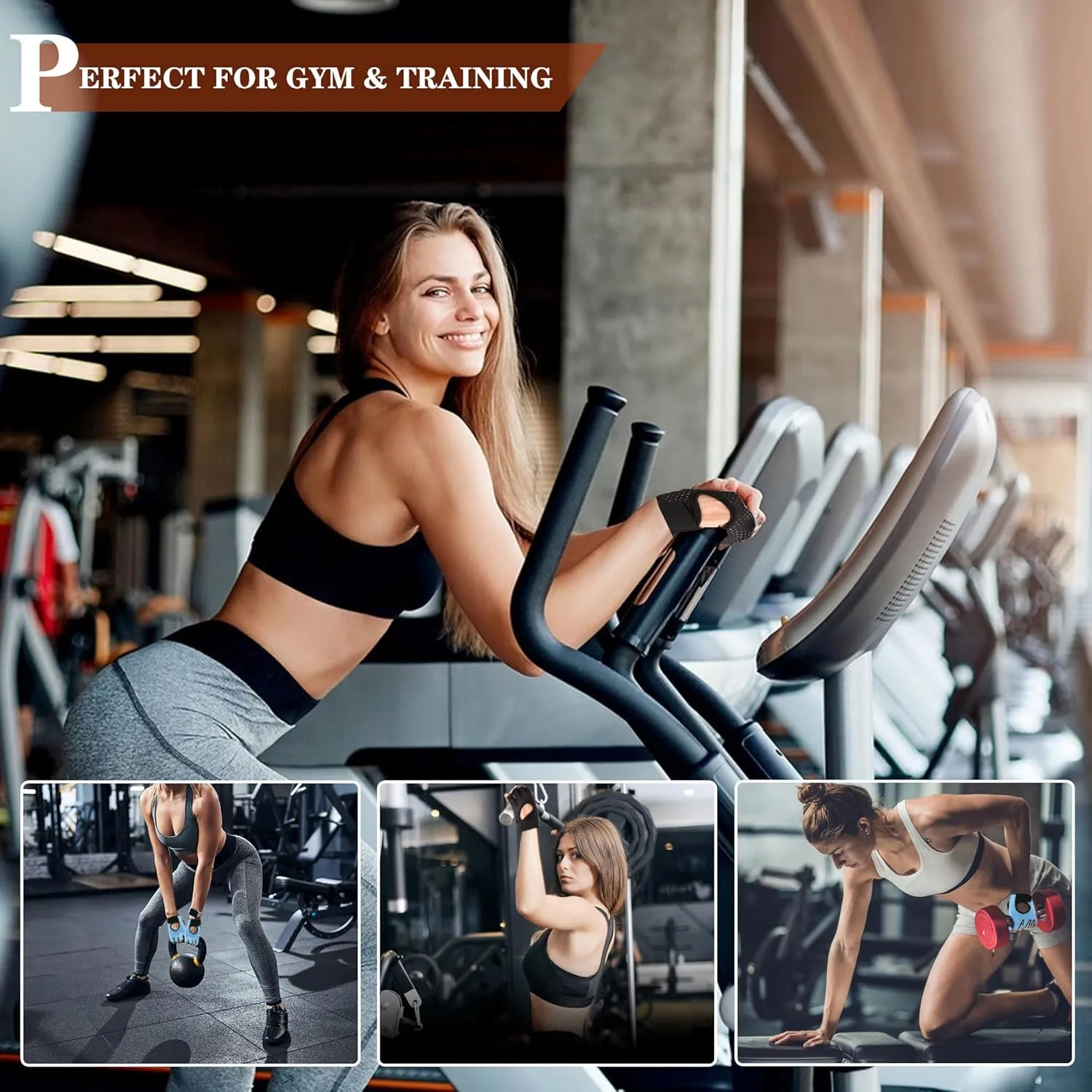 Workout Gloves for Men and Women, Weight Lifting Gloves for Exercise Gloves Fishing Gloves Fingerless Breathable Cycling Gloves, Gym, Fitness, Training, Anti-Slip, Snug Fit