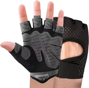 Workout Gloves for Men and Women, Weight Lifting Gloves for Exercise Gloves Fishing Gloves Fingerless Breathable Cycling Gloves, Gym, Fitness, Training, Anti-Slip, Snug Fit