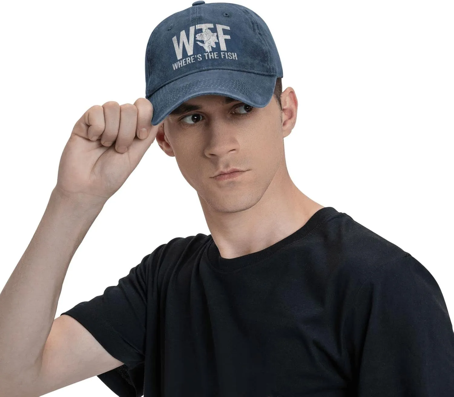 WTF Where's The Fish Hat for Women Dad Hats with Design Caps