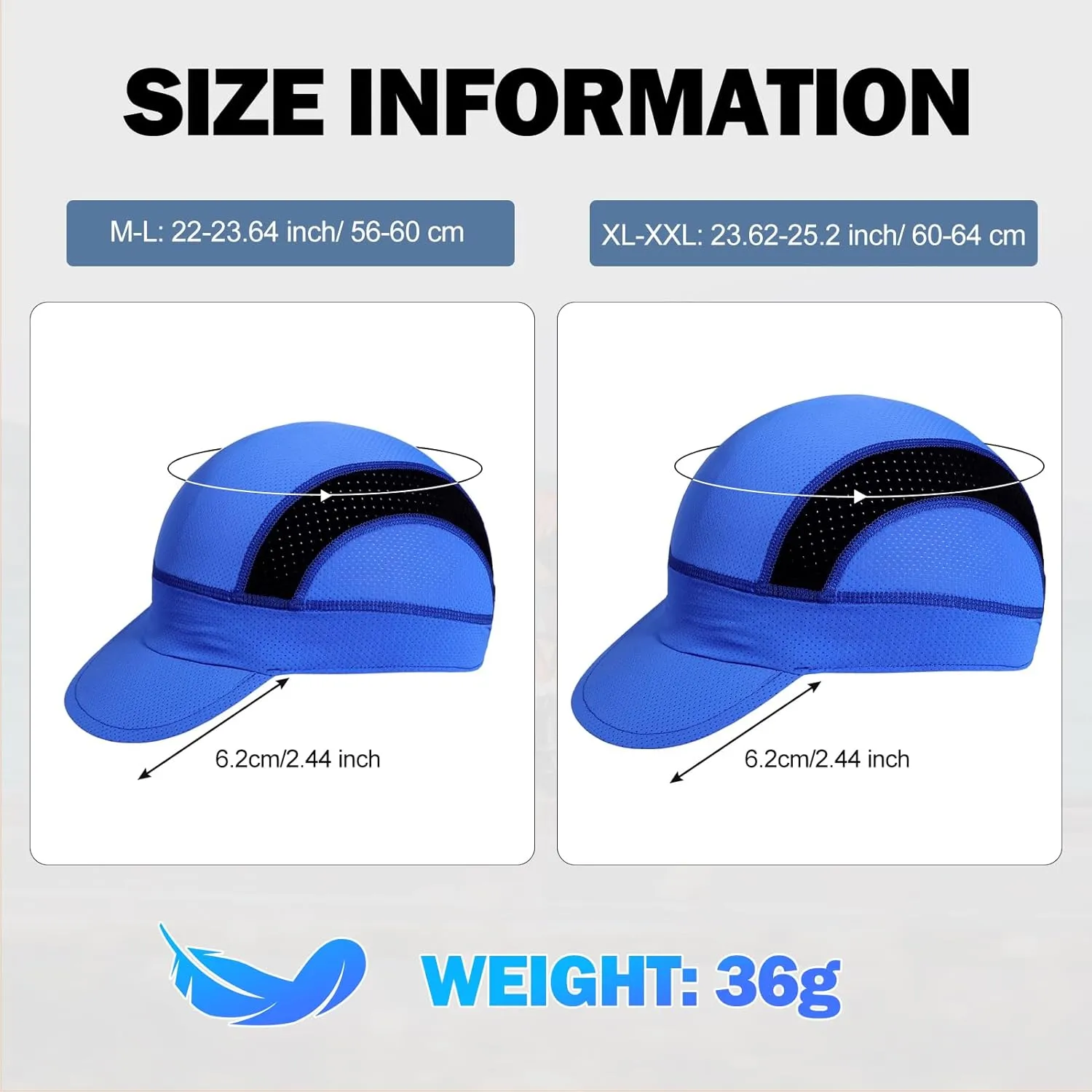 XXL Mesh Cycling Cap for Men Big Head Cooling Skull Cap Bike Hard Hat Liner with Sun Visor, Men Big Size Cycling Hat