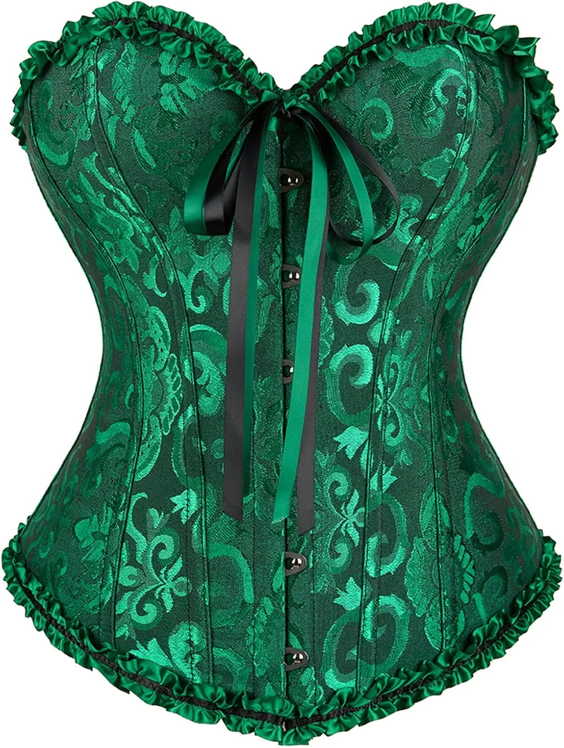 Zhitunemi Black Corset Top for Women Pirate Corsets Shapewear Steampunk Corset Overbust