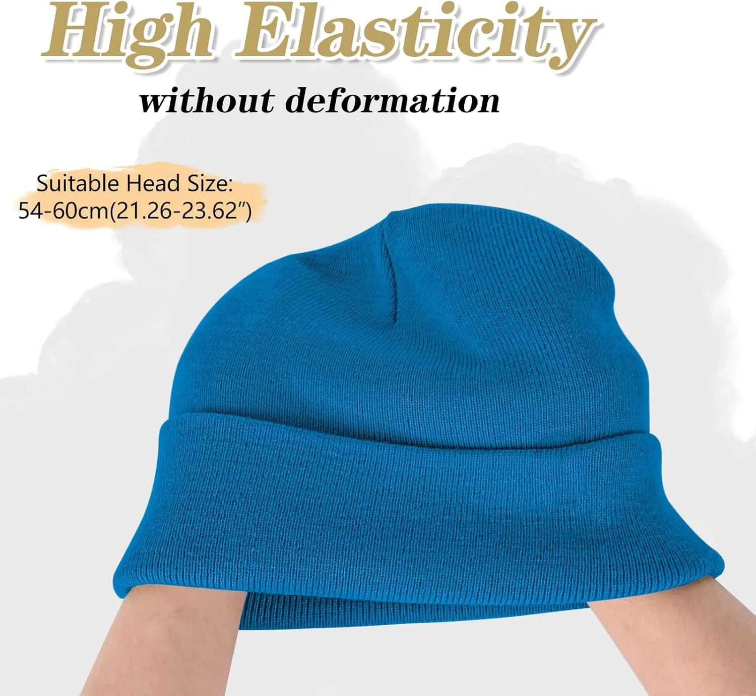 ZOORON 1&2 Packs Beanie for Men Women Men's Beanie Hat Acrylic Knit Cuff Beanie Cap Slouchy Knit Skull Cap Warm Winter hat